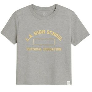 Treasure Bond Graphic Tee Kids L 10 12 Grey LA High School Physical Education‎
